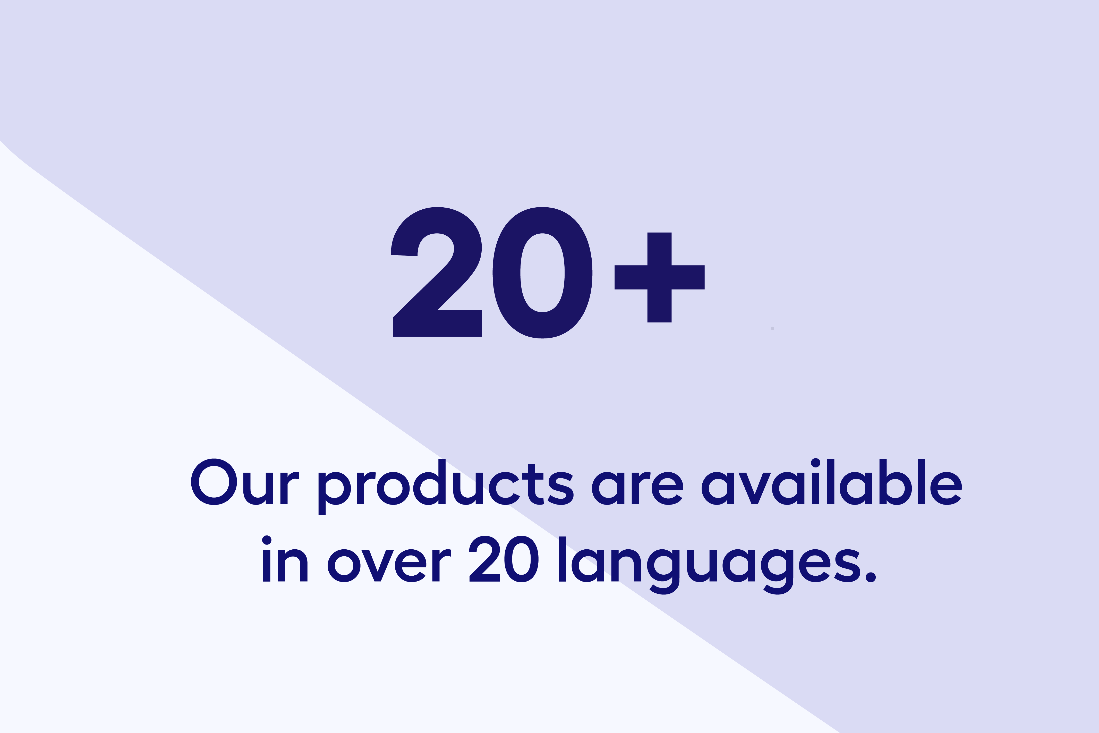 Infographic | Our products are available in over 20 languages